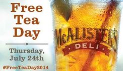 Free Tea from Mcalister’s