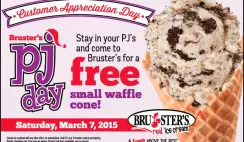 Free Waffle Cone from Bruster’s