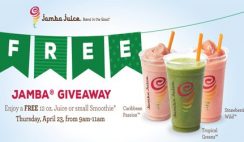 Free 12oz. Jamba Juice on April 23, 2015