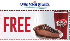 Free Dr. Pepper or Slice of Pie from Long John Silver’s