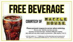 Free Beverage from Waffle House