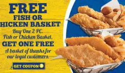 Free Long John Silver’s Chicken or Fish