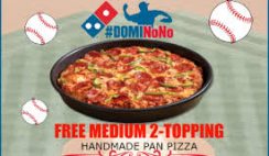 Free Medium Domino’s Pizza