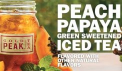 Free Peach Papaya Green Sweetened Iced Tea from Carl’s Jr.