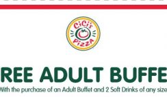 Free Adult Buffet from CiCi’s Pizza