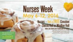 Free Cinnabon for Nurses