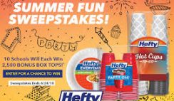 Box Tops 4 Education's Hefty Summer Fun Sweepstakes