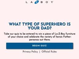 La-Z-Boy's What Type of Superhero Is Your Dad? Sweepstakes
