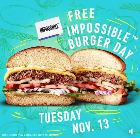 Free Impossible Burger at Dave and Busters