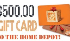 Win 1 of 3 $500 Home Depot Gift Cards - ends 1/11