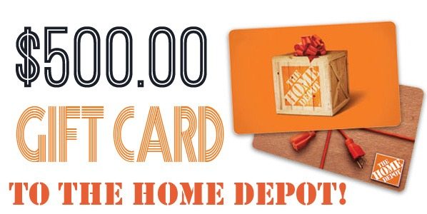 Win 1 of 3 $500 Home Depot Gift Cards - ends 1/11