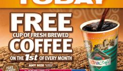 FREE Cup of Coffee at XtraMart Today - 1st of Every Month!! - Any Size!