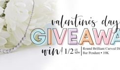 Win a Curved Diamond Bar 10k White Gold Pendant From Riddles Jewelry - ($1,000 Value) - ends 2/10