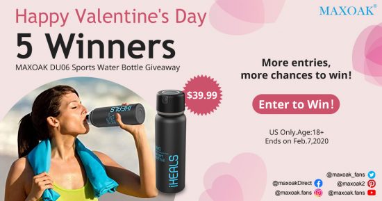 Win 1 of 5 MAXOAK Sports Water Bottles - ends 2/7