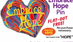 FREE Embrace Hope Pin at Penzeys Spices Store - ends 2/10