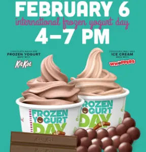 FREE 5oz Frozen Yogurt at Yogurtland on February 6th