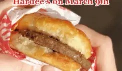 FREE Sausage Biscuit at Hardees on March 9th