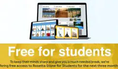 FREE Access to Rosetta Stone for Students for 3 Months!