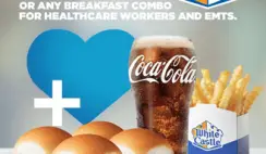 FREE White Castle Combo Meal for Healthcare Workers until April 30th