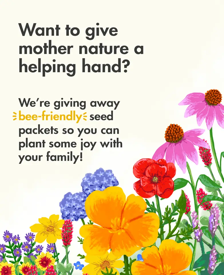 Free Bee-friendly Seed Packets - for first 1,000 seed packets