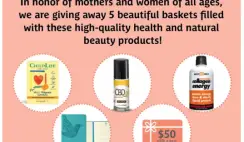 Win 1 of 5 Better Nutrition Beauty & Wellness Baskets with $50 Gift Card, CBD Oil, Journal, Beauty Products, Supplements & More - ends 5/31