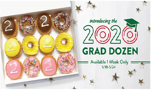 FREE Krispy Kreme Dozen Doughnuts for High School & College Seniors TODAY!! krispy kreme