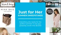 Win a $3,000 Linenspa Just For Her Giveaway Prize Bundle - with Premium Mattress Set, Bathing Suits, Bags, PJs, Jewelry, Beauty & More! - ends 6/26