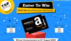 Win 1 of 4 Amazon Gift Cards $100-$300 ($600 in Total) from Top of Style - ends 8/20