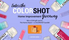Win the ColorShot Home Improvement Giveaway - $250 Home Depot Gift Card & ColorShot Product Bundle - ends 7/31