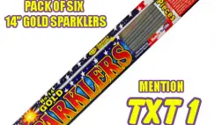 FREE Phantom Fireworks Gold Sparklers 6 Packs