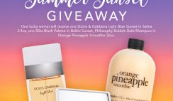 Win a $500 FragranceNet Summer Sunset Prize Bundle with Dolce & Gabana, You Glow Girl and Philosophy - ends 8/31