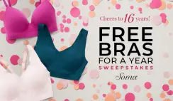 Win a Year of FREE Bras from Soma - 12 Winners - ends 8/17