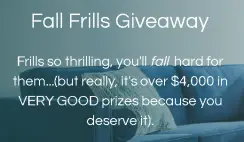 Apt2B Fall Frills $4K Giveaway ends 10/3