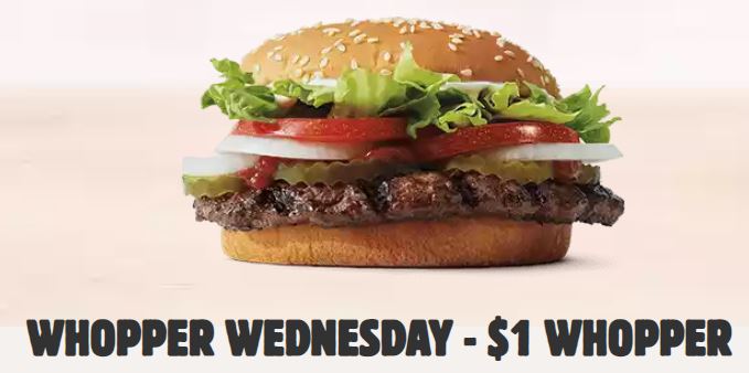 $1 Whopper Today – Mobile App 1 Whopper