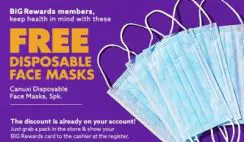 FREE 5-Pack of Face Masks
