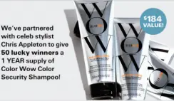 Color Wow Shampoo Giveaway ends 10/26
