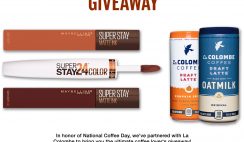 Maybelline & La Colombe Coffee & Kisses Giveaway ends 10/12