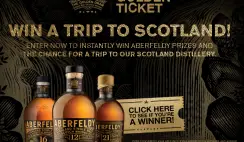 Win a $8K Trip to Scotland from Aberfeldy & 2,000 Instant Win Prizes - ends 12/31