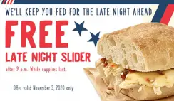 FREE Slider at Boston Market TONIGHT