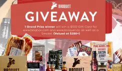 Win 1 of 4 Broquet Prize Packs with BBQ Smoker & Gift Cards - ends 12/14