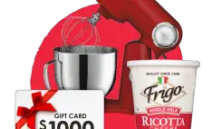Win a Year of Frigo Cheese, $1,000 Gift Card, Cuisinart Stand Mixer and More + 512 Instant Winners - Enter Daily - ends 12/31