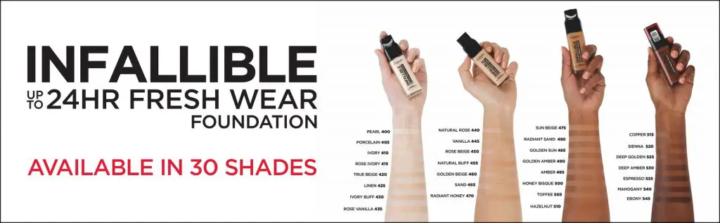 FREE Loreal Infallible Foundation FREE Loreal Infallible Foundation