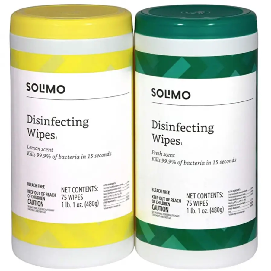Solimo Disinfecting Wipes 2-Pack Deal, Only $5.99