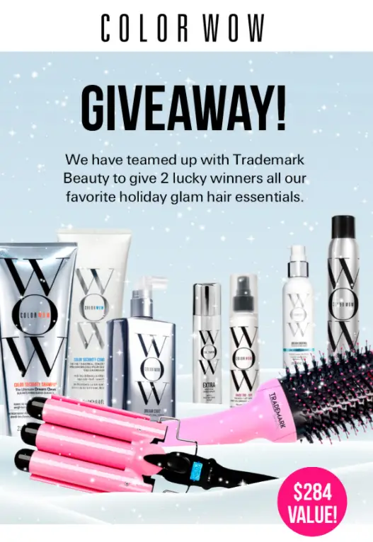 Win 1 of 2 ColorWow and Trademark Haircare Sets ColorWow and Trademark Haircare