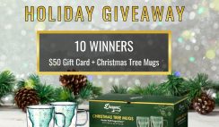 Win 1 of 10 Dragon Glassware $50 Gift Card & Christmas Tree Mugs Prize Sets ($800 Value) - ends 12/18