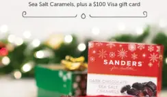 Win a $100 Visa & Sanders Chocolate Sea Salt Caramels - 5 Winners - ends 12/15