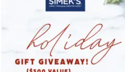 Win the $500 Simek's Holiday Giveaway