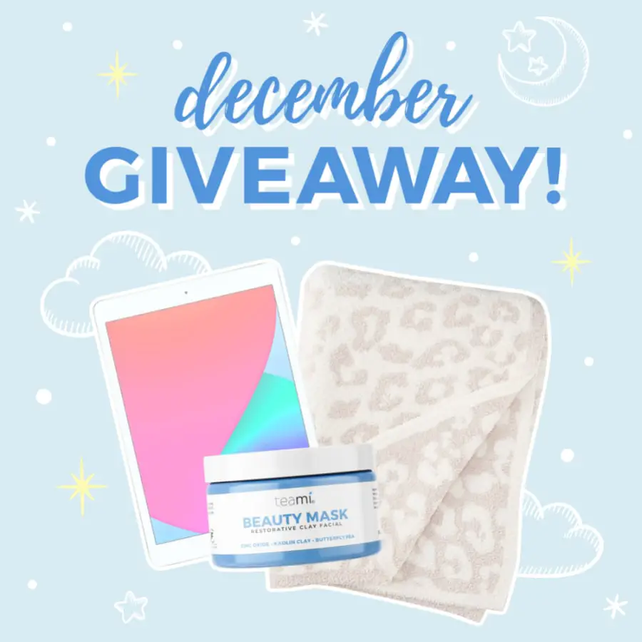 Win the $500 Teami Dreamy December Giveaway - With iPad, Blanket, Beauty Mask & More! Teami Dreamy December Giveaway