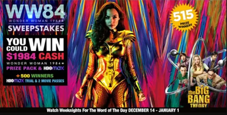 WW84 Wonder Woman1984 Prize