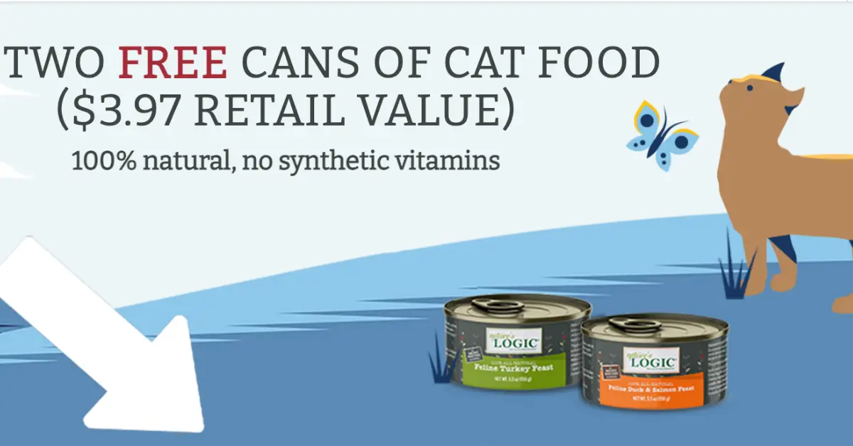 2 FREE Cans Of Natures Logic Cat Food